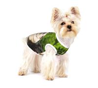 Carlin Amitié Bokeh Chiens Animaux Amis Carlin,T-Shirt sans Manches en Coton pour Animaux de Compagnie, Gilet Respirant, Extensible et Doux,S