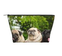 Carlin Amitié Bokeh Chiens Animaux Amis Carlin, Trousse de Toilette Trousse de Maquillage Sac à cosmétiques Trousse de Toilette de Voyage Portable