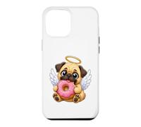 Carlin angélique Mignon avec Motif de Dessin animé en Forme de Beignet Coque pour iPhone 12 Pro Max