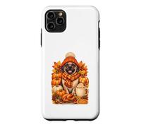 Carlin Automne Wiener Chien Thanksgiving Automne Citrouille Feuilles Coque pour iPhone 11 Pro Max