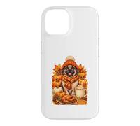 Carlin Automne Wiener Chien Thanksgiving Automne Citrouille Feuilles Coque pour iPhone 14