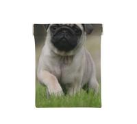 Carlin Bokeh Chiot Chiens Pelouse Animaux Carlin, Sac de Rangement pour Femmes, Portefeuille supérieur à Presser, Petit Porte-Monnaie, Pochette de Changement
