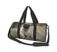 Carlin Bokeh Chiot Chiens Pelouse Animaux Carlin, Sac de Voyage de Grande capacité, Sac à Main Rond, Sac de Voyage de Sport, fourre-Tout, Sac de Fitness