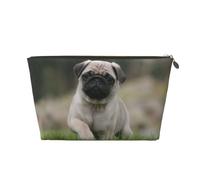 Carlin Bokeh Chiot Chiens Pelouse Animaux Carlin, Trousse de Maquillage Trousse à cosmétiques Trousse de Toilette de Voyage Portable Pochette de Toilette