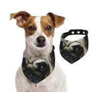 Carlin Chiens tristes Chiens Carlin Triste Animaux de Compagnie Carlin,Bandanas pour Chien, écharpe en Coton, Bavoirs réglables pour Animaux de Compagnie,S