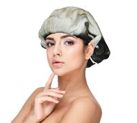 Carlin Chiens tristes Chiens Carlin triste Animaux de compagnie Carlin,Bonnet de nuit en satin pour adulte - Bonnet de nuit élastique pour femme, couvre-cheveux de nuit