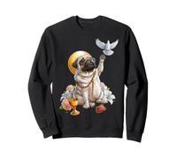 Carlin Coquette Croix Chrétienne Crucifix Cœur Colombe Halo Sweatshirt