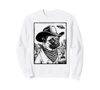 Carlin Cowboy Chien OVNI Western Desert Sci-FI Alien Sweatshirt