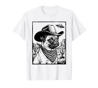 Carlin Cowboy Chien OVNI Western Desert Sci-FI Alien T-Shirt