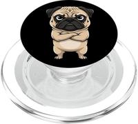 Carlin de Dessin animé Grincheux avec Bras croisés PopSockets PopGrip pour MagSafe