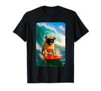 Carlin de surf cool sur une vague T-Shirt