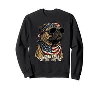 Carlin Drapeau américain 250 Ans 1776-2026 Bicentenaire USA Dog Sweatshirt