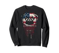 Carlin Drapeau américain USA Drip Graffiti Lover Sweatshirt