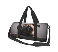 Carlin drôle de Chien Gourmand, Sac de Voyage de Grande capacité, Sac à Main Rond, Sac de Voyage de Sport, fourre-Tout, Sac de Fitness