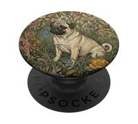 Carlin Fauve Doux dans Un Vieux Jardin Anglais PopSockets PopGrip Adhésif