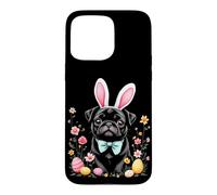 Carlin Mignon avec Oreilles de Lapin pour Les fêtes de Pâques Coque pour iPhone 15 Pro Max