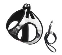Carlin Noir drôle,Harnais pour Animaux de Compagnie, Harnais réfléchissant réglable pour Chien,L