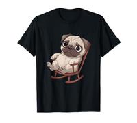 Carlin Paresseux dans Un Fauteuil à Bascule pour Les Amoureux des Chiens Mignons T-Shirt
