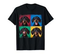 Carlin Puppy Pop Art Quatre Quadrant Expressions Portrait T-Shirt