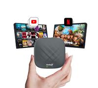 CarlinKit 2026 Adaptateur AiBox pour CarPlay et Android Auto sans Fil, pour Voitures avec CarPlay Filaire, système intégré 4+64GB Android 13.0 avec GPS, processeur Octa-Core