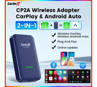 CarlinKit 4.0 adaptateur sans fil 2 en 1 sans fil Android Auto CarPlay 1 à 2 boîte de voiture intelligente Plug & Play mise à niveau OTA pour voitures CarPlay CarlinKit CP2A