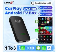CarlinKit 4.0 CP2A Pro 3-en-1 Android TV Box CarPlay Ai Box Support Netflix YouTube sans fil CarPlay et Android Auto Smart Car Box CP2A Pro