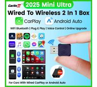 CarlinKit 5.0 Mini adaptateur Ultra sans fil CarPlay sans fil Android Auto pour voiture OEM Plug and Play WiFi Bluetooth connexion automatique Mini Ultra