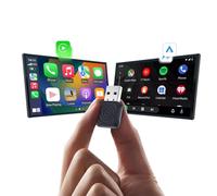 CarlinKit Adaptateur sans fil CarPlay et Android Auto MINI-Ultra 2 en 1, Design Mini Bâton, Mise à Niveau OTA pour Conversion CarPlay/Android Auto