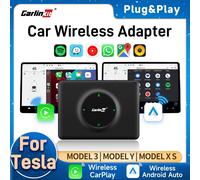 CarlinKit adaptateur USB sans fil Android Auto CarPlay 2-en-1 boîte intelligente pour Tesla modèle 3 modèle Y 2.4G & 5Ghz WiFi BLE connexion automatique Global Version