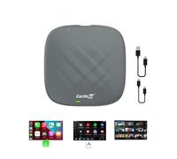 Carlinkit Android 13.0 RAM 4 Go + ROM 64 Go, GPS Intégré, Qualcomm 8 Cœurs, Prend en Charge Android Auto et CarPlay Sans Fil, Boîte Intelligente pour Voiture, Système de Navigation, GPS