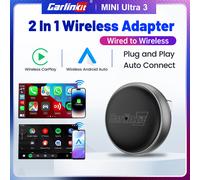 CarlinKit - boîtier CarPlay sans fil Mini Ultra 3, adaptateur filaire vers sans fil, USB Plug and Play, Wifi, Bluetooth, connexion automatique rapide MINI ULTRA 3