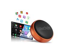 Carlinkit Mini Ultra 3 Adaptateur CarPlay sans fil, Adaptateur Android Auto sans fil, Convertit le câblé OEM en sans fil, USB-A/C Plug & Play, Connexion automatique, Mise à niveau OTA, Orange
