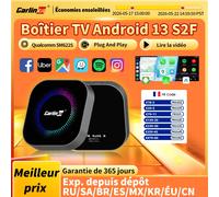 CarlinKit TV Box S2F Android 13 CarPlay Ai Box SM6225 8 cœurs sans fil CarPlay Android Auto boîte de Streaming vidéo 4G LTE et WiFi GPS S2 EAUSM6225