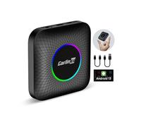 CarlinKit Voiture Android 13 AIBOX LED Ambiance: adaptateur sans fil CarPlay/Android, Qualcomm SM 6225, 8+128 Go, YouTube/Netflix/Disney+/OTA Mise à niveau