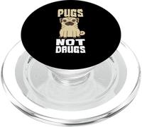 Carlins Pas de Drogues drôles pour Les Amoureux des Animaux de Compagnie PopSockets PopGrip pour MagSafe