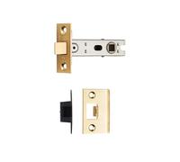 Carlisle Brass BTL3/RP Loquet tubulaire à visser 76 mm avec suiveur de 8 mm, fourche carrée en laiton électro