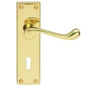 Carlisle Brass Levier de défilement victorien sur plaque arrière Face-Fix - Serrure 57 mm C/C en laiton