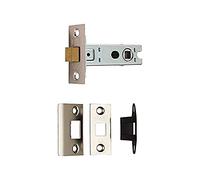 Carlisle BTL2/SQ Euro Spec Verrou tubulaire carré en laiton nickelé, 64 mm
