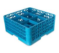 Carlisle Opticlean Verre Rack, 53 cm de large x 53 cm de long, Polypropylène, 3 Extenders, 8.72" Tall, Carlisle Blue, Case of 2, Carlisle Blue, 2