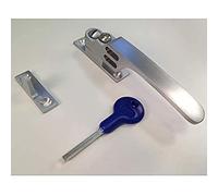 Carlisle V1007LCKSC Fixation de boîtier de verrouillage en laiton avec grille d'aération de nuit Chromé satiné Longueur totale 125 mm 60 mm x 16 mm