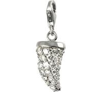 Carlo Biagi Charm pendentif corne blanche 925 argent CSCZS03C