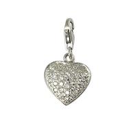 Carlo Biagi Charm Pendentif Cœur Blanc 925 Argent CSCZS02C