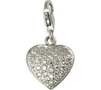 Carlo Biagi Charm pendentif cœur blanc 925 argent CSCZS02C