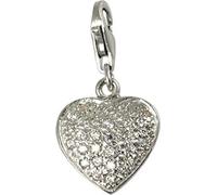 Carlo Biagi Charm pendentif cœur blanc argent 925 D2CSCZS02C