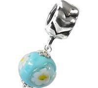 Carlo Biagi Dangle Bead Gänseblume blau European Beads BDMGD02