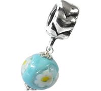 Carlo Biagi Dangle Bead marguerite bleu European Beads D2BDMGD02