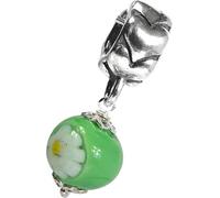 Carlo Biagi Dangle Bead marguerite vert European Beads BDMGD04