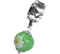 Carlo Biagi Dangle Bead marguerite vert European Beads D2BDMGD04