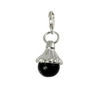 Carlo Biagi Pendentif Breloque Boule Noir Argent 925 Csrss03