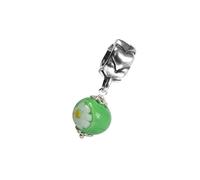 Carlo Biagi Perle Pendante Fleur De Marguerite Perles Européennes Vertes Bdmgd04